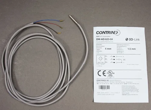 Contrinex Induktiver Näherungsschalter 4mm PNP DW-AD-623-04 - Näherungssensoren mit hoher Qualität und großer Schaltabstand, ideal für präzise Anwendungen in anspruchsvollen Umgebungen.