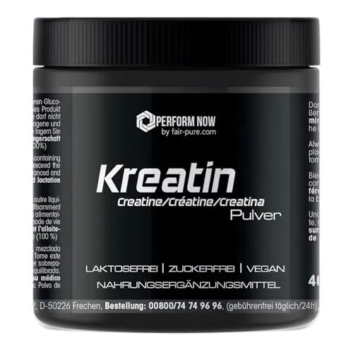 Fair & Pure® - Creatin Pulver - 400g - vegan - ohne Aromen und Zuckerzusatz - 100% Creatinmonohydrat