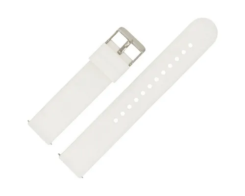 MARBURGER Uhrenarmband 22mm Silikon Fitness Smartwatch XL Extra Lang Weiss