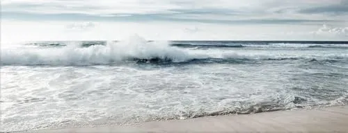 artissimo Glasbild 80x30cm in blau von Artissimo