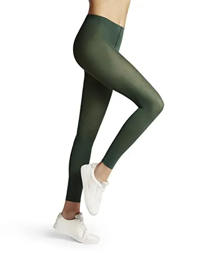 FALKE Damen Leggings Pure Matt 50 DEN W Le halb-blickdicht einfarbig 1 Stück, Grün Hunter Green 7441, S
