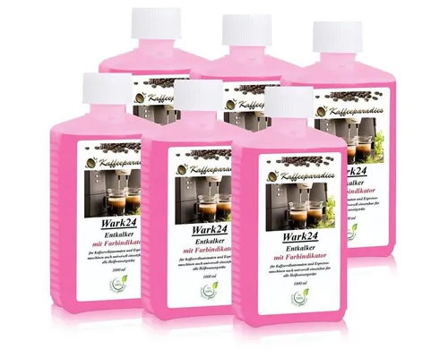 Wark24 Flüssig Entkalker 1L mit Farbindikator - Entkalker für Kaffeevollautomaten, zeigt durch Farbindikator die Wirksamkeit an und sorgt für optimale Reinigung ohne Überdosierung.