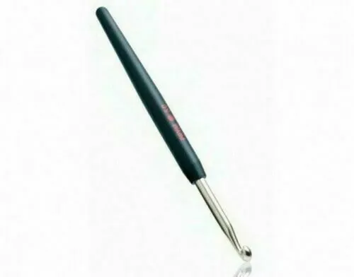 Wollhäkelnadeln Soft-Griff, 14cm, 5,00mm, silberfarbig