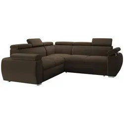 Mirjan24 Ecksofa, Braun, Textil, Kiefer, L-Form, 260x260 cm, Wohnzimmer, Sofas & Couches, Wohnlandschaften, Ecksofas