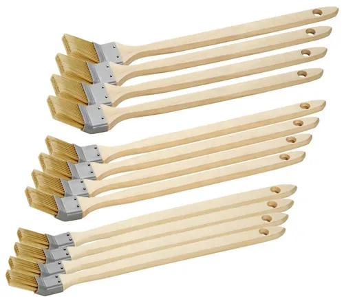 ARLI Heizkörperpinsel Eckenpinsel Set Pinsel set mit 25 mm / 35 mm / 50 mm, (12 St), mit langem Holzgriff
