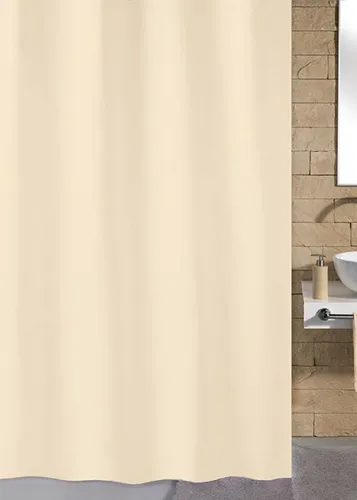 Öko Duschvorhang Textil »RICA« Natur-Beige 180x200 cm in beige von Kleine Wolke