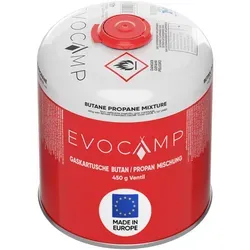 EVOCAMP Gaskartusche 450g - 8er Set für Weber Grills - Gaskartuschen für Camping und Grillen, ideal für Weber Grills Q100-1200-Serien, sicheres Schraubventil nach EN 417, 8 Stück im Set für lange Grillabende.