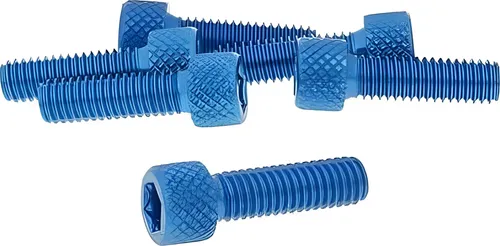 Schraubensatz 6 Stück Innensechskant Alu blau - M6x20
