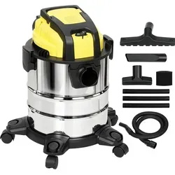 HOMCOM 3-in-1 Nass-Trockensauger 1200 W mit 20L Edelstahlbehälter