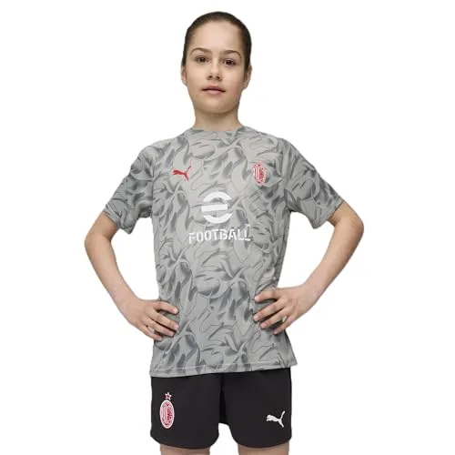 A.C. Milan Prematch Trikot für Kinder, Saison 2025/2026, offizielles Produkt - Offizielles Prematch Trikot für Kinder von A.C. Milan für die Saison 2025/26. Hergestellt aus 100% recyceltem Polyester. Ideal für jeden kleinen Fan, der seine Leidenschaft für den legendären Club zeigen möchte.
