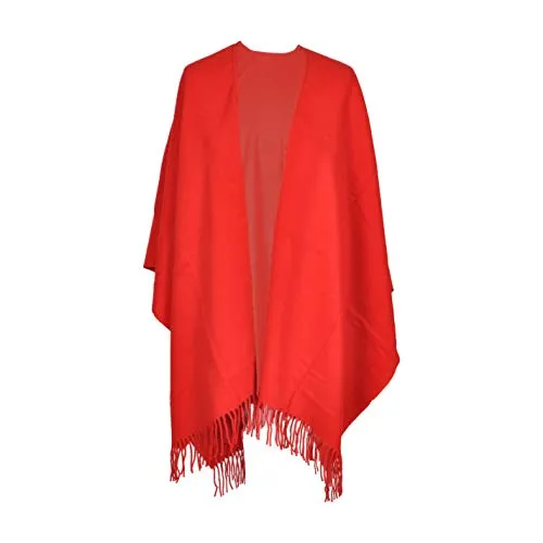 Produktbild Toutacoo, Poncho mit Fransen - Damen - 05-Rot