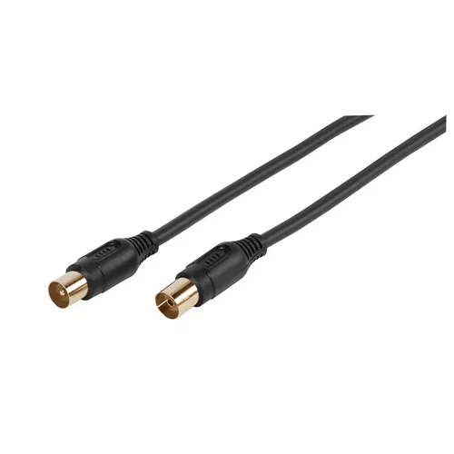 VIVANCO Antennenkabel 10m 90dB - Hochwertiges Koaxialkabel mit vergoldeten