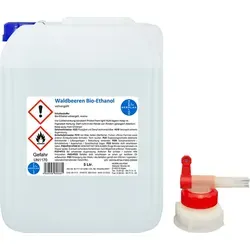 HERRLAN Waldbeeren Alkohol 5 Liter - Bioethanol für Dekofeuer und Ethanol-Kamine, sorgt für saubere, geruchsneutrale Verbrennung und ein wunderschönes Flammenbild mit angenehmem Waldbeeren-Duft.