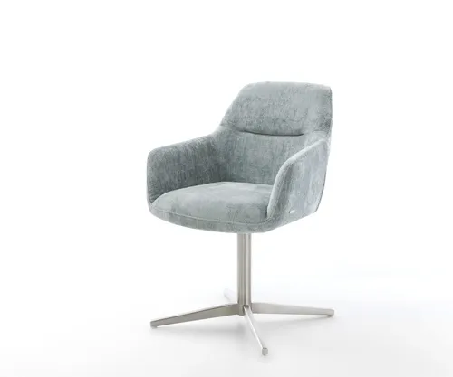 DELIFE Drehstuhl Pejo-Flex Chenille Pastellblau in blau von Delife
