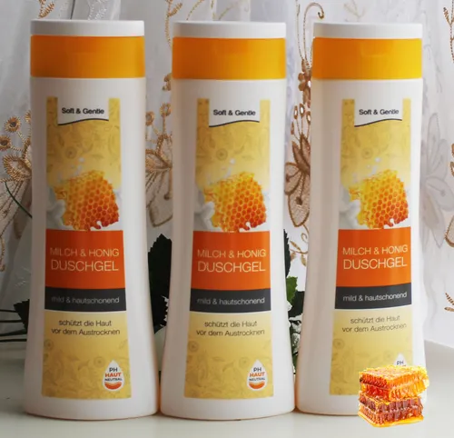 3x300ml Soft & Gentle Bade / Duschgel Mich Honig Körperpglege