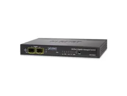 PLANET 8-Port GE + 2-Port SFP Managed Desktop Switch - Managed Desktop Switch mit 8 Gigabit-Ports und 2 SFP-Slots, ideal für leistungsstarke Netzwerklösungen in Büros und Unternehmen.
