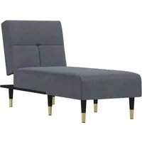 Produktbild vidaXL Chaiselongue Dunkelgrau Samt – Multifunktionale Relaxliege