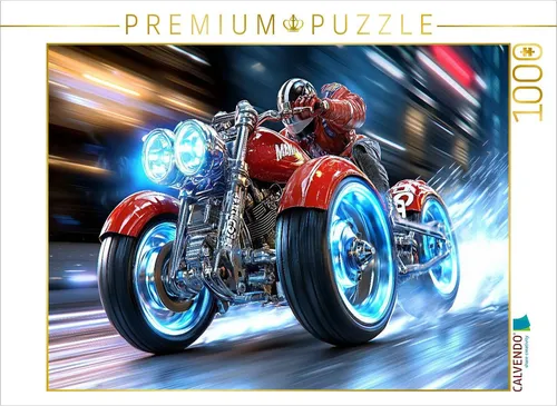 CALVENDO Puzzle Dieses Bike hat mehr KI als mein Mathelehrer | 1000 Teile - Erlebe ein innovatives Puzzle mit 1000 Teilen, das futuristische Motorräder in modernem Design zeigt. Ideal für kreative Stunden und für alle, die Technik lieben. Tauche ein in die Welt der Zukunft!