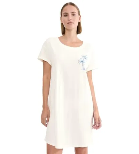 Triumph Nachthemd Kurzarm Offwhite Baumwolle 36 Damen von Triumph