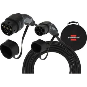 Brennenstuhl Elektroauto-Ladekabel 1384000030, 7 m, Typ 2 zu Typ 2 - Ladegeräte, 22 kW Ladeleistung, spritzwassergeschützt und überfahrsicher für höchste Ansprüche bei Elektro- und Hybridautos.