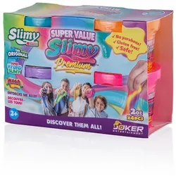 Slimy® Knete Super Value (Original Slimy Slime Set, 1-tlg., mit 3 verschiedenen Spielmassen in 9 Farben), 4er-Pack bunt