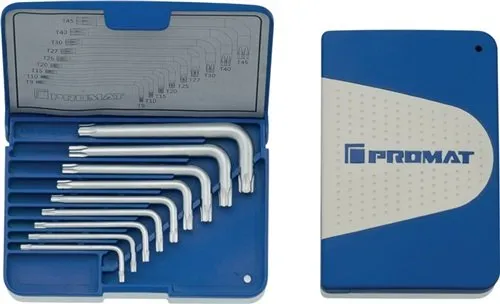 Promat Winkelschraubendrehersatz Torx, 9-teilig von Promat