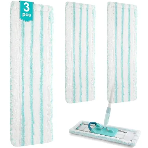 VINATO 3er Set Wischbezüge für Leifheit Bodenwischer, Kompatibel mit Profi XL Modellen