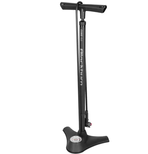 Blackburn Core 2 Standpumpe - Schwarz, One Size - Luftpumpen mit Airtap-Kopf für Schrader-, Presta- und Dunlop-Ventile, integriertes Manometer für präzise Druckkontrolle bis 160 PSI, ideal für Fahrradfahrer mit kleinem Budget.