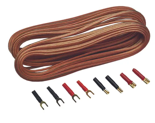 Sinuslive 2x 0,75mm² Lautsprecherkabel 10m mit Anschluss-Stecker