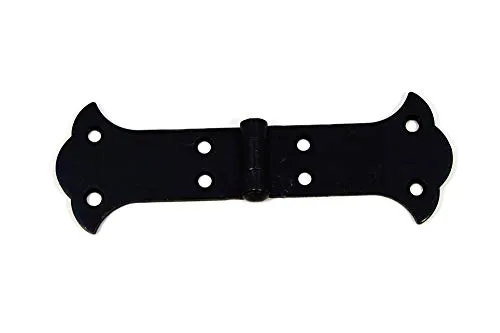 Stücke 135x47mm Scharniere Alte Beschläge im restaurierungsshop Tür Veraltete Vintage Schabby Möbelband symmetrisch Schwarz Eisenscharniere Schrankscharniere Antik 4