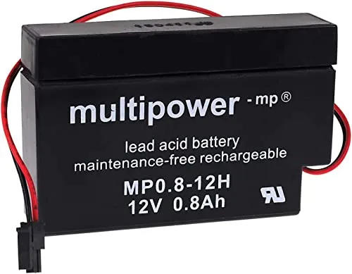 Powery Bleiakku multipower MP0.8-12H 800 mAh - Autobatterien: Leistungsstarker 12V Bleiakku mit 800 mAh, ideal für Motor-Taster und zuverlässige Energieversorgung.