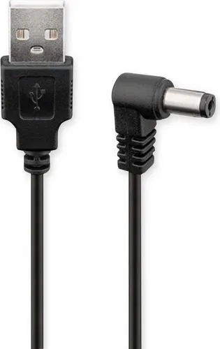 goobay USB DcKabel 5,5 x 2,5 mm schwarz 0,5 m