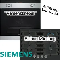 SIEMENS Herdset mit 66L Backofen und Gaskochfeld