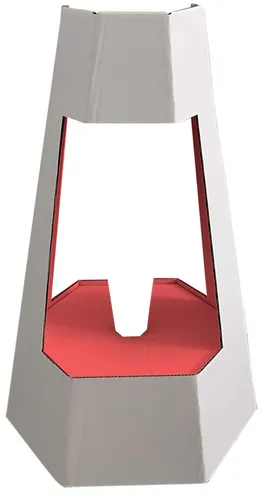 ROTH Schultüten-Ständer aus Karton für 1 Schultüte rot / weiß