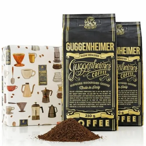GUGGENHEIMER COFFEE Gemahlener Espresso Kaffee, 2 × 250 g (500 g)