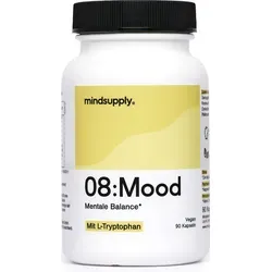 mindsupply MOOD Anti-Stress Kapseln - Vegane Kapseln mit L-Tryptophan, B12 und Q10 zur Stärkung in der kalten Jahreszeit – ideal für dein Wohlbefinden!