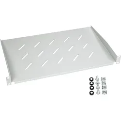 HMF 65499 Fachboden für Serverschrank | 19 Zoll | 1 HE | 300 mm Einbautiefe | Lichtgrau