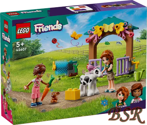 LEGO Friends Autumns Kälbchenstall - Kreatives Bauernhof-Spielzeug mit 2 Figuren, Hase und Kuh, ideal für 5-jährige Kinder und Tierliebhaber