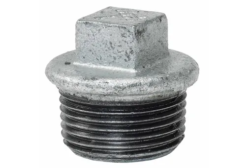 GEBO Gewindefitting Blindstopfen verzinkt mit Rand, geeignet für Heizungs-, Wasser- und Gasinstallation