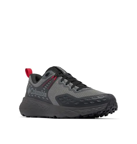 Columbia Konos TRS ti grey steel, mountain red (033) 11.5 - Herren Wanderschuhe mit atmungsaktivem Mesh-Obermaterial, NAVIC FIT SYSTEM für sicheren Halt und ADAPT TRAX Außensohle für exzellente Traktion auf jedem Terrain.