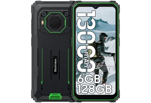 blackview BV6200Pro (6+128) AI Smartphone – Outdoor-fähig mit 13000mAh - Das blackview BV6200Pro ist ein robustes Outdoor-Smartphone mit 6,56 Zoll Display, 13 MP Kamera und 13000mAh Akku. Ideal für Abenteuer und lange Nutzung ohne Aufladen. Genießen Sie die Funktionen in jeder Umgebung!