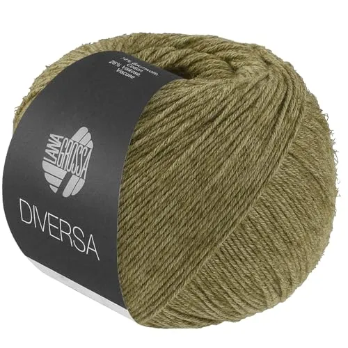 LANA GROSSA Diversa | Leichtes Baumwoll-Mischgarn mit Melange-Effekt - Elegantes Handstrickgarn aus 74% Baumwolle und 26% Viskose. Ideal für kreative Projekte mit 210m Lauflänge pro 50g, bietet es Komfort und Vielseitigkeit für leichte Designs und Accessoires.