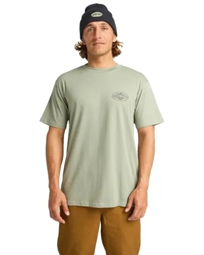 Billabong Diamond Vision T-Shirt, kurzärmlig, Grün, Größe L - T-Shirt aus bequemem, leichtem Material, das schnell trocknet und strapazierfähig ist. Ideal für Freizeit und Sport, mit reflektierenden Details für zusätzliche Sichtbarkeit.