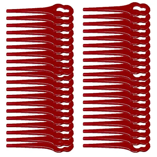 Trimmermesser 40 Stück Schneidplättchen passend für denn Akku Rasentrimmer CT1800 Freischneider Kantenschneider Trimmermesser Akku Sense Kantentrimmer Schneider (40 Stück)