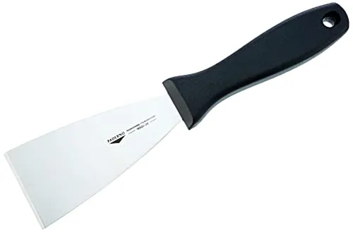 Paderno 18520-06 Professioneller dreieckiger Spatel/Teigschaber mit Griff, Edelstahl, Silber