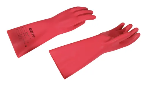 KS Tools Elektriker-Schutzhandschuh mit Schutzisolierung, Größe 9, rot - 117.1661 - Schutzhandschuhe für Elektriker, bieten optimale Schutzisolierung und hervorragenden Grip für sicheres Arbeiten.