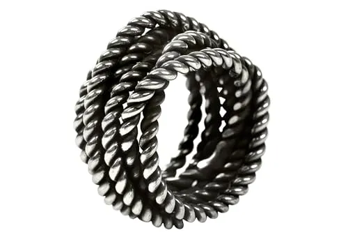 SILBERMOOS Wickelring aus Sterling Silber 925 - Eleganter Kordelring aus nickelfreiem Sterling Silber, perfekt für jeden Anlass. Auch in großen Größen erhältlich und anlaufgeschützt für langanhaltenden Glanz.