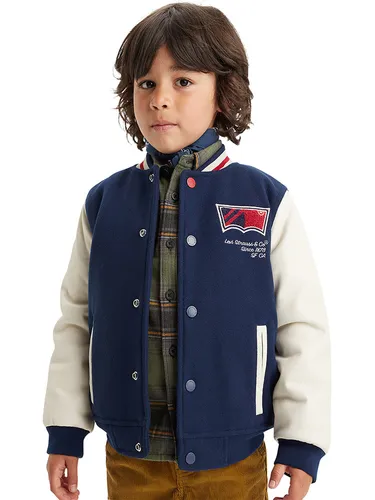 Levi's Kids Übergangsjacke in Dunkelblau/ Creme, Größe 140, Blau/Beige, Kinder