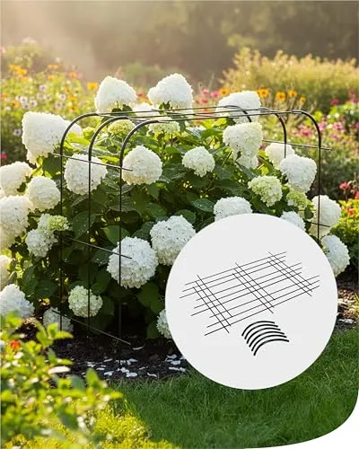 bellissa – Rankhilfe-Set Andybelle – 3 Rankgitter je 45x70cm inkl. 6 Verbinder – Modulare Pflanzenstütze aus Metall-Spalier für Kletterpflanzen, Gemüse & Blumen