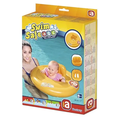Bestway Swim Safe™ Schwimmsitz für Kinder, 0–1 Jahre, 69 cm - Baby Schwimmhilfen, sicherer Schwimmsitz mit 4 Luftkammern für optimales Gleichgewicht und strapazierfähigem PVC – ideal für kleine Wasserratten!